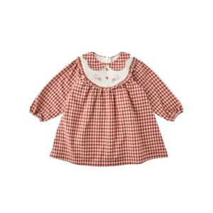 M밍크뮤D 25FW (RD)노르딕체크원피스 가을겨울초봄 드레스 (35A1540008)