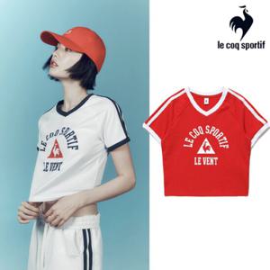 [르꼬끄] 여성 선데이 크롭 레귤러핏 반팔티셔츠 QQ122LRS35_RED