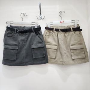[소이]벨트  장식 카고 스커트 25F5881-A_SC