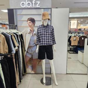 Ab.f.z DP01 소프트체크숏셔츠블라우스 AFZ3HB36