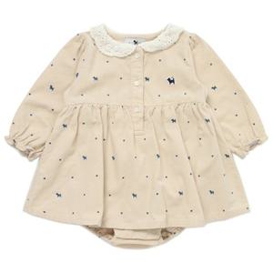 [블루독베이비8] 25FW  (BE) BI 러블리 바디수트 (45A1360411) (BLUEDOG BABY 유아 출산 백일 선물 도트 강