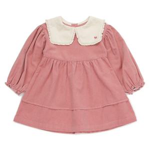 [블루독베이비8] 25FW(PK)코듀로이 빅카라 핀턱 드레스 HJ (45A1440003) (BLUEDOG BABY 유아 출산 백일 선