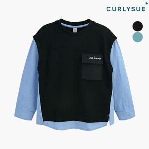 [컬리수]워크포켓 레이어드티셔츠 C211TSG56P