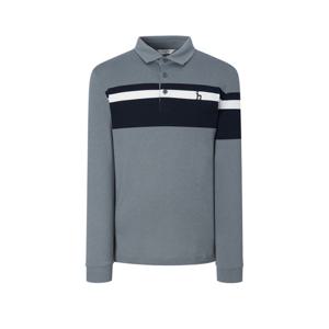 헤지스 골프 남성 24FW 스테디셀러로고 스트라이프 긴팔 폴로 티셔츠 (GRAY) WPTS4D702G2