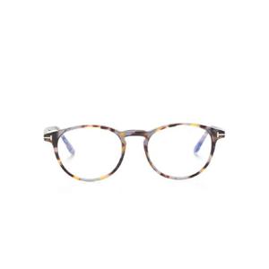 톰포드 tortoiseshell round glasses FT5803BV