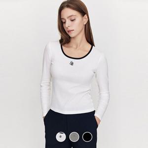 [지오다노/본사] 325915 여 립 스쿱넥 긴팔티