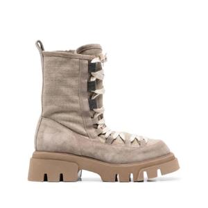 25 FW Brunello Cucinelli 아일렛 장식 가죽 부츠 MZSFG2408C8275 TP442030255