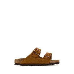 BIRKENSTOCK Ochre suede Arizona slippers 1027162 MINK