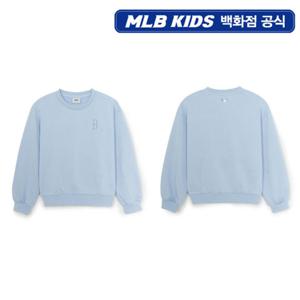 [MLB키즈PG] 베이직 스포티브 스몰로고 크롭 여아 맨투맨 (7FMTB2254-43SBM)