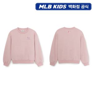 [MLB키즈PG] 베이직 스포티브 스몰로고 크롭 여아 맨투맨 (7FMTB2254-50PKS)