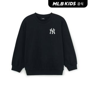 [MLB키즈 공식] 25FW 베이직 스몰로고 맨투맨 NY (Black) 7AMTB1654-50BKS