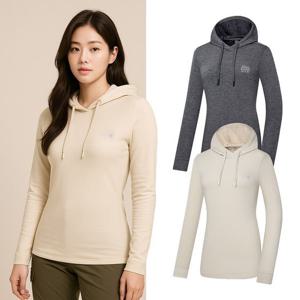 [콜핑] 여성 겨울 기모 엉덩이 덮는 등산 긴팔 후드 티셔츠 KSC430ST5W