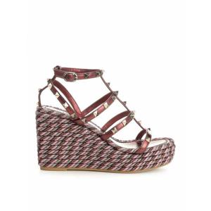 [VALENTINO] 라프리마 여성 에스파드리유 메탈릭 카프스킨 웨지 6W2S0F95CCKQP3 Purple /8