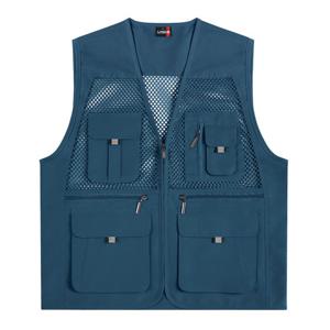 [랜더스]랜더스고급 왕망사 조끼(LD450) 스틸블루