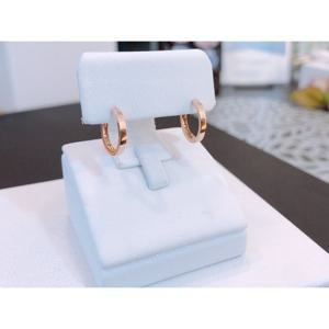 미니골드 14K 미듐심플 링귀걸이(12mm) ECPM4070