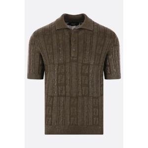 FENDI FF wool blend knit polo shirt FZC162ASGOF0GZ4