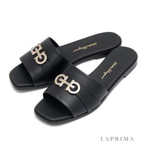 라프리마 [페라가모] 간치니 슬라이드 샌들 ORIA-1 NERO 758084