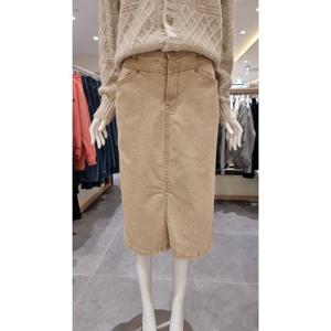 [시에로]앞뒤 요크 코튼워싱 미디스커트(SK1SKF21M)