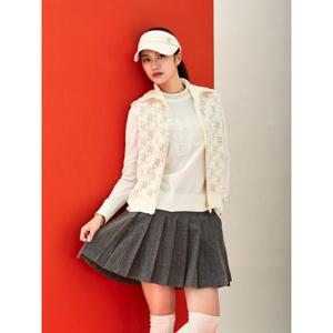 빈폴골프 여성 자카드 방풍 풀집 베스트  아이보리 BJ4951A160