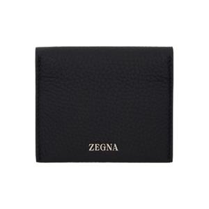 25 FW ZEGNA 남성 블랙 디어스킨 카드 지갑 242142M163000