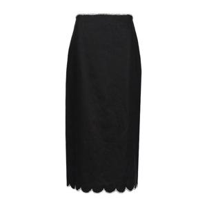 짐머만 크러시 하이웨이스트 리넨 미디 스커트 2734SR251 BLK