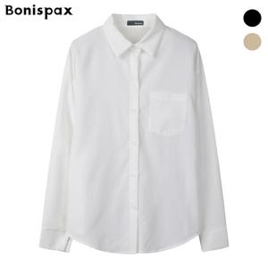 [보니스팍스(여성의류)]원 포켓 플레인 셔츠 (XP2SH005M0)