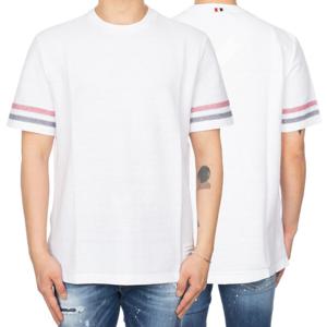 톰브라운 남성 스트라이프 반팔 티셔츠 MJS204A J0046 100