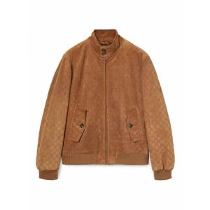 [GUCCI] 남성 캐주얼 자켓 레더 봄버 All 오버 Gg 814690XNA5I2602 카멜 /8