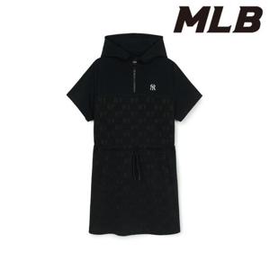 MLB (3FOPM0653-50BKS) 여성 클래식 모노그램 스포티브 자카드 후드 원피스