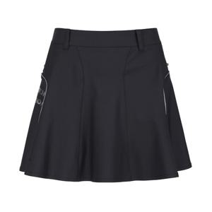 [마스터바니] 여성 배색 파이핑 플라운스 큐롯 스커트 421E1PC302_BK