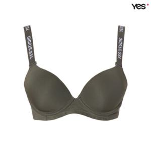 [예스]딥카키 로고 노와이어 브라 YSWBA945