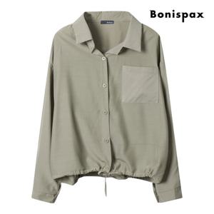 [보니스팍스(여성의류)]베이직 스트링 포켓 셔츠 (XP4SH001M0)