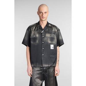 메종 미하라 야스히로 반팔 셔츠 416985 J14SH186 Black