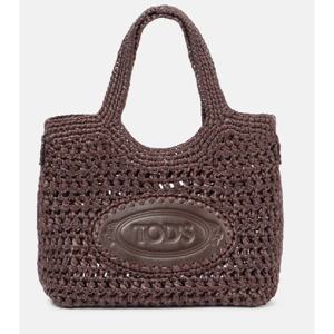 Tods 로고 라피아 토트 백 P01051342