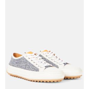 Tods 트위드 레더 스니커즈 P01048133