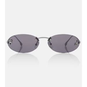 펜디 Fendi First Crystal 오벌 선글라스 P00941177