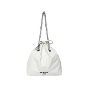 발렌시아가 크러쉬 스몰 토트백 옵틱 화이트 742942210IU9001
