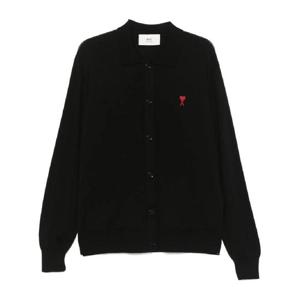 AMI Paris 아미 드 꾀흐 자수 가디건 HKC211KN0025
