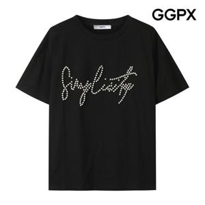 [지지피엑스]진주 레터링 포인트 티셔츠 (GP4TS036F)