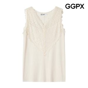 [지지피엑스]딥 레이스 골지 민소매 니트 (GP4KP050F)