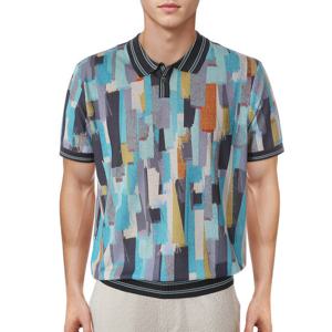 롯데광복 레드옥스 2025 S/S 캐주얼 여름 반팔 스판 카라니트 R252SW162BL-GB