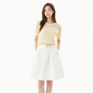 플라스틱아일랜드  턱셔링 미디 스커트 (PR2WS562)
