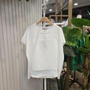 스테파니 HC05 이중쉬폰배색블라우스BL A25SH5218H