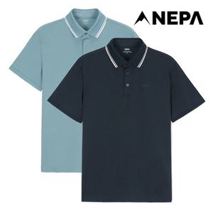 네파 남성 러프 스트라이프 카라 반팔 폴로티셔츠 7L35266