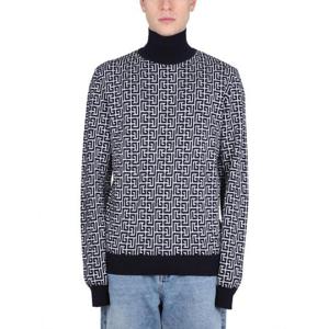 BALMAIN 모노그램 로고 셔츠 BH1KF010KB03GGD