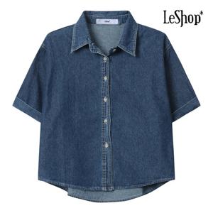 [르샵]크롭 카라 데님 셔츠 (BP5BL014A)
