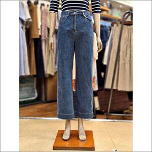 BCBG 세이브존02 뒷밴딩 와이드 데님 팬츠 B5B4P353