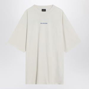 발렌시아가 화이트 뉴 백 미디엄 핏 티셔츠 764235TSVO9 8016