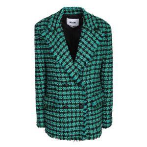 MSGM 하운드투스 패턴 트위드 재킷 3541MDG17237604 36 TP944894428