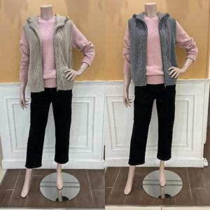 BCBG M백화점 CABLE 변형후드베스트 B4DAK518